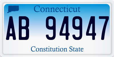 CT license plate AB94947