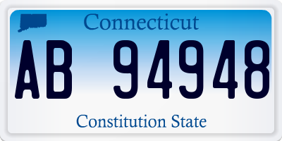 CT license plate AB94948