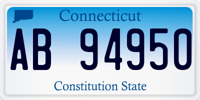CT license plate AB94950