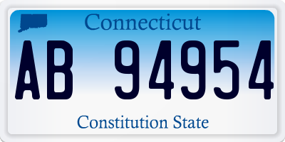 CT license plate AB94954