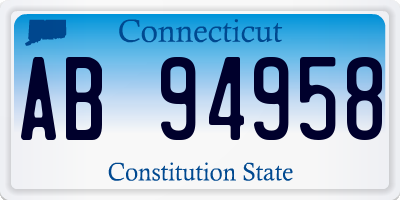 CT license plate AB94958