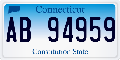 CT license plate AB94959