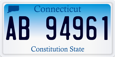 CT license plate AB94961