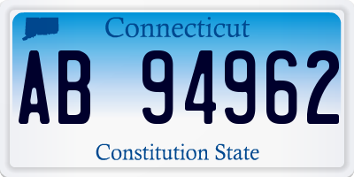 CT license plate AB94962