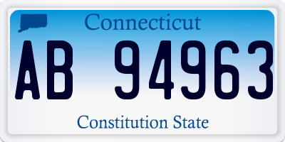 CT license plate AB94963