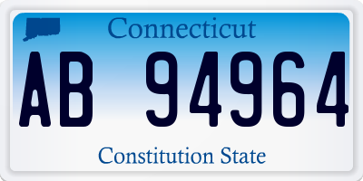 CT license plate AB94964