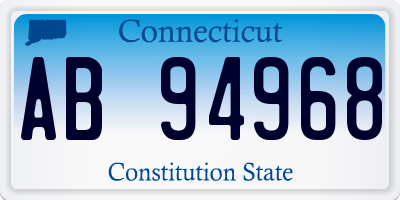 CT license plate AB94968