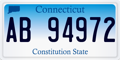 CT license plate AB94972