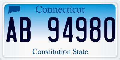 CT license plate AB94980