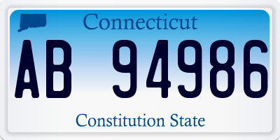 CT license plate AB94986