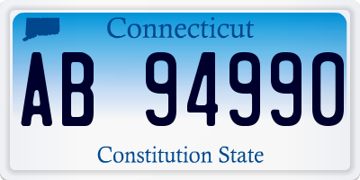 CT license plate AB94990