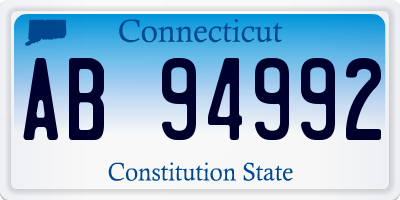 CT license plate AB94992
