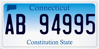 CT license plate AB94995