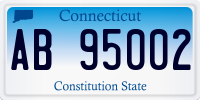 CT license plate AB95002