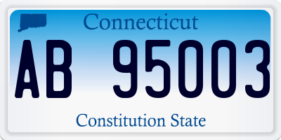 CT license plate AB95003