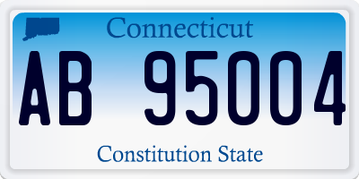 CT license plate AB95004