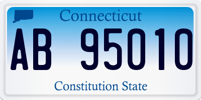 CT license plate AB95010