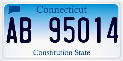 CT license plate AB95014