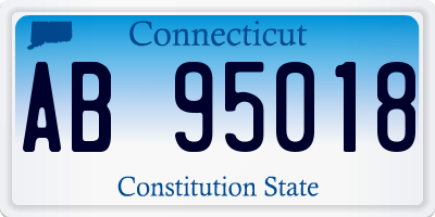 CT license plate AB95018