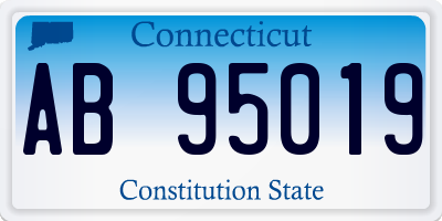 CT license plate AB95019