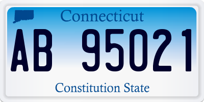 CT license plate AB95021