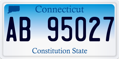 CT license plate AB95027