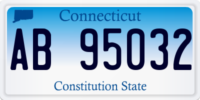 CT license plate AB95032