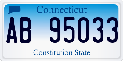 CT license plate AB95033