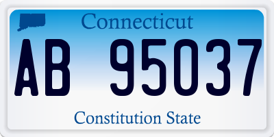 CT license plate AB95037