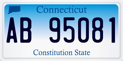 CT license plate AB95081