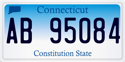 CT license plate AB95084