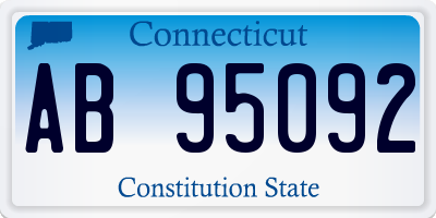 CT license plate AB95092