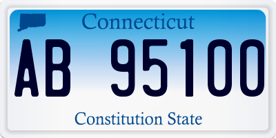 CT license plate AB95100