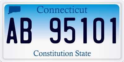 CT license plate AB95101