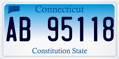 CT license plate AB95118