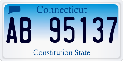 CT license plate AB95137