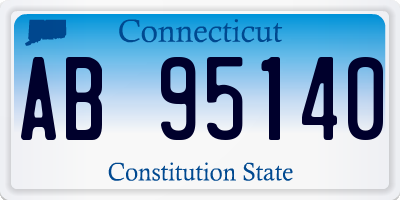 CT license plate AB95140