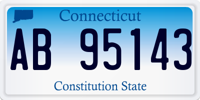 CT license plate AB95143