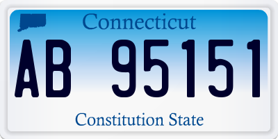 CT license plate AB95151