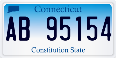 CT license plate AB95154