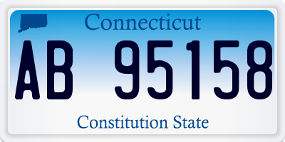 CT license plate AB95158