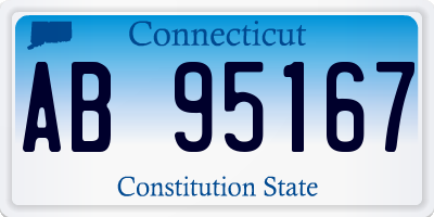 CT license plate AB95167