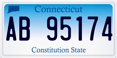 CT license plate AB95174