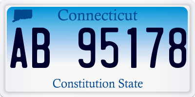 CT license plate AB95178