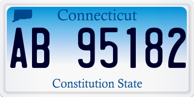 CT license plate AB95182