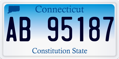 CT license plate AB95187