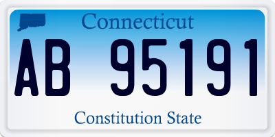 CT license plate AB95191