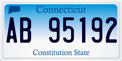 CT license plate AB95192