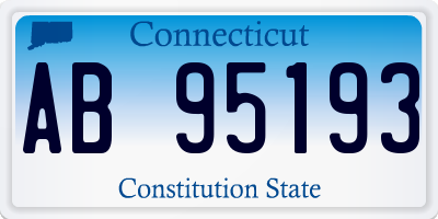 CT license plate AB95193