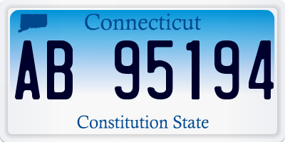 CT license plate AB95194